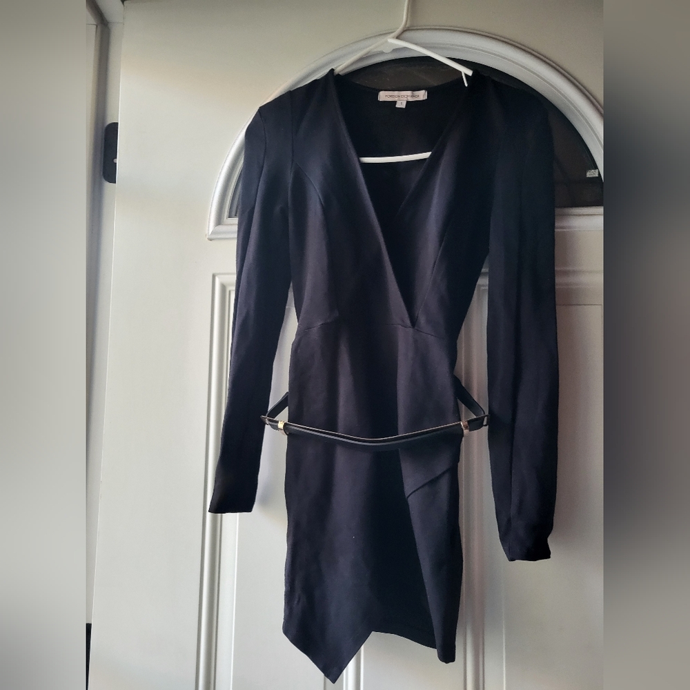 Foreign Exchange Black Long Sleeve Dress